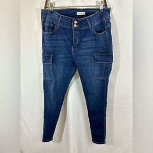 Stylish High Rise Dark Blue Jeans